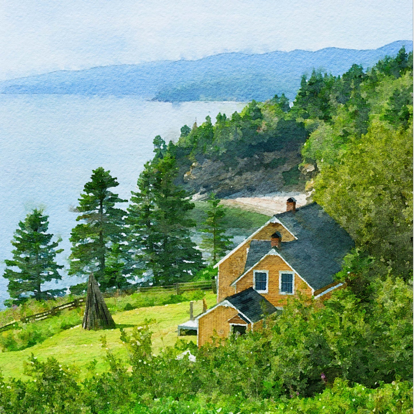 Watercolor House Portrait