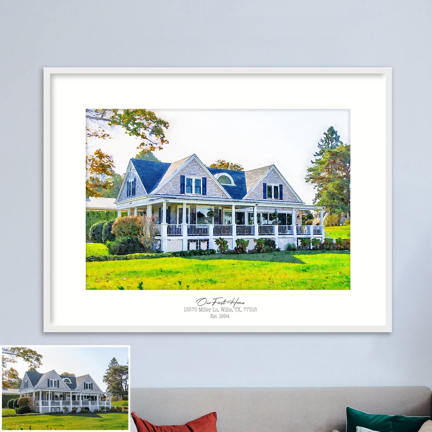 Watercolor House Portrait
