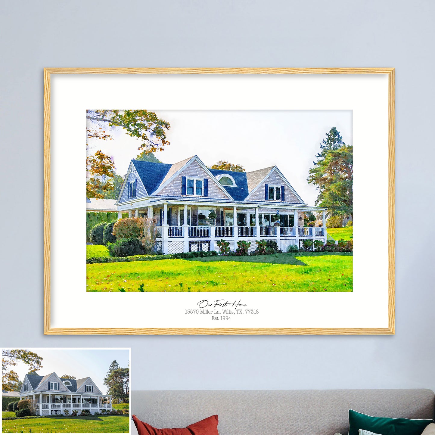 Watercolor House Portrait