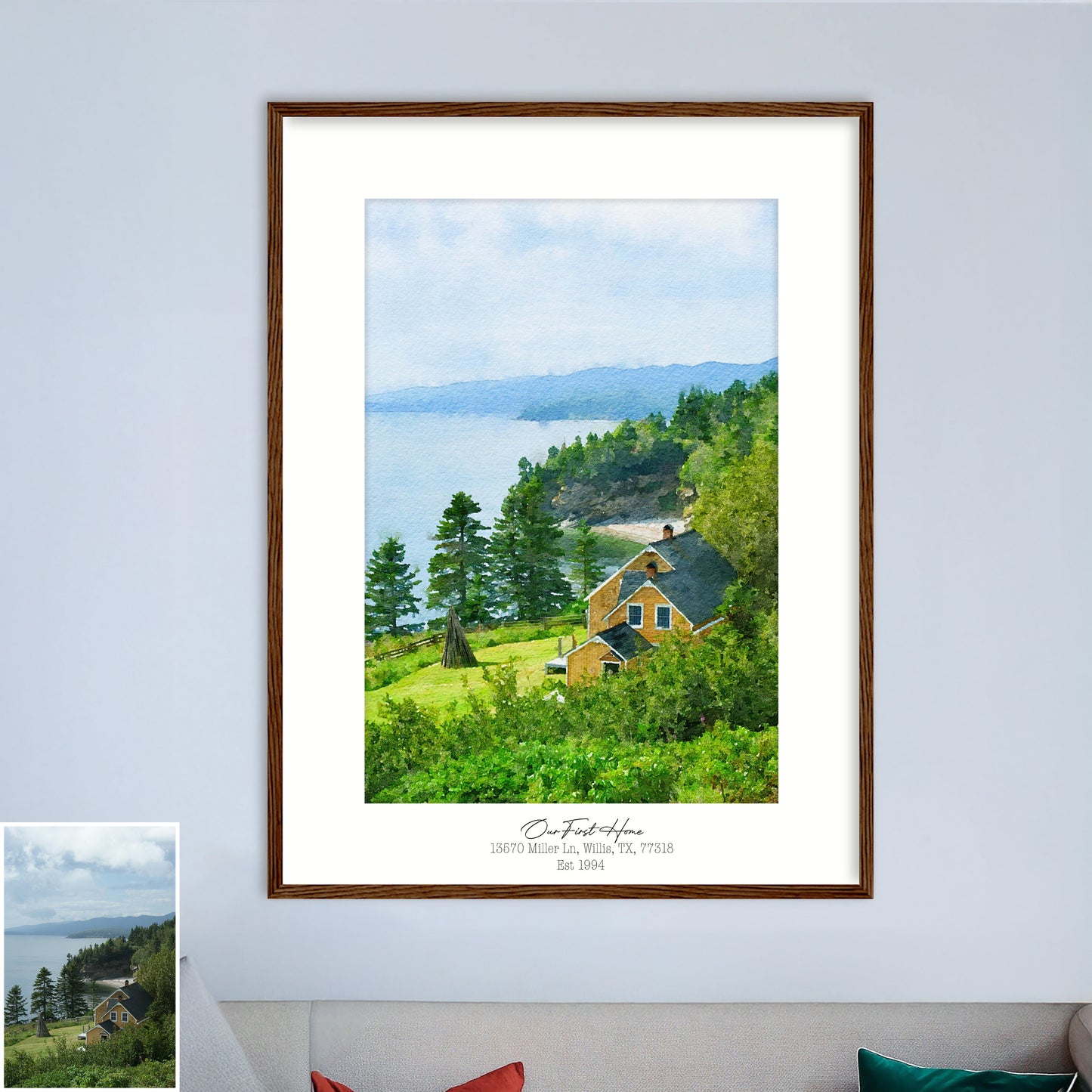 Watercolor House Portrait