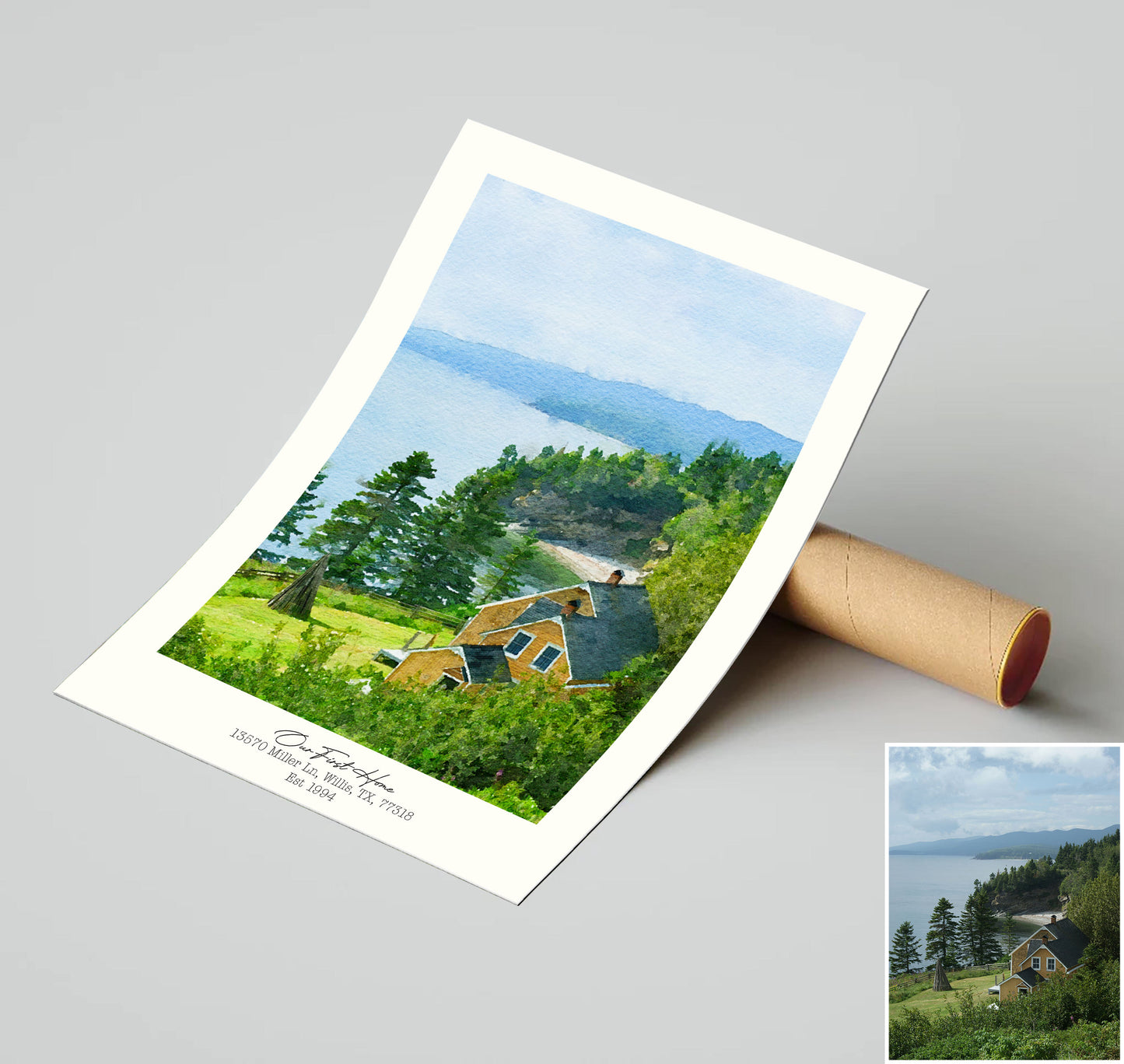 Watercolor House Portrait