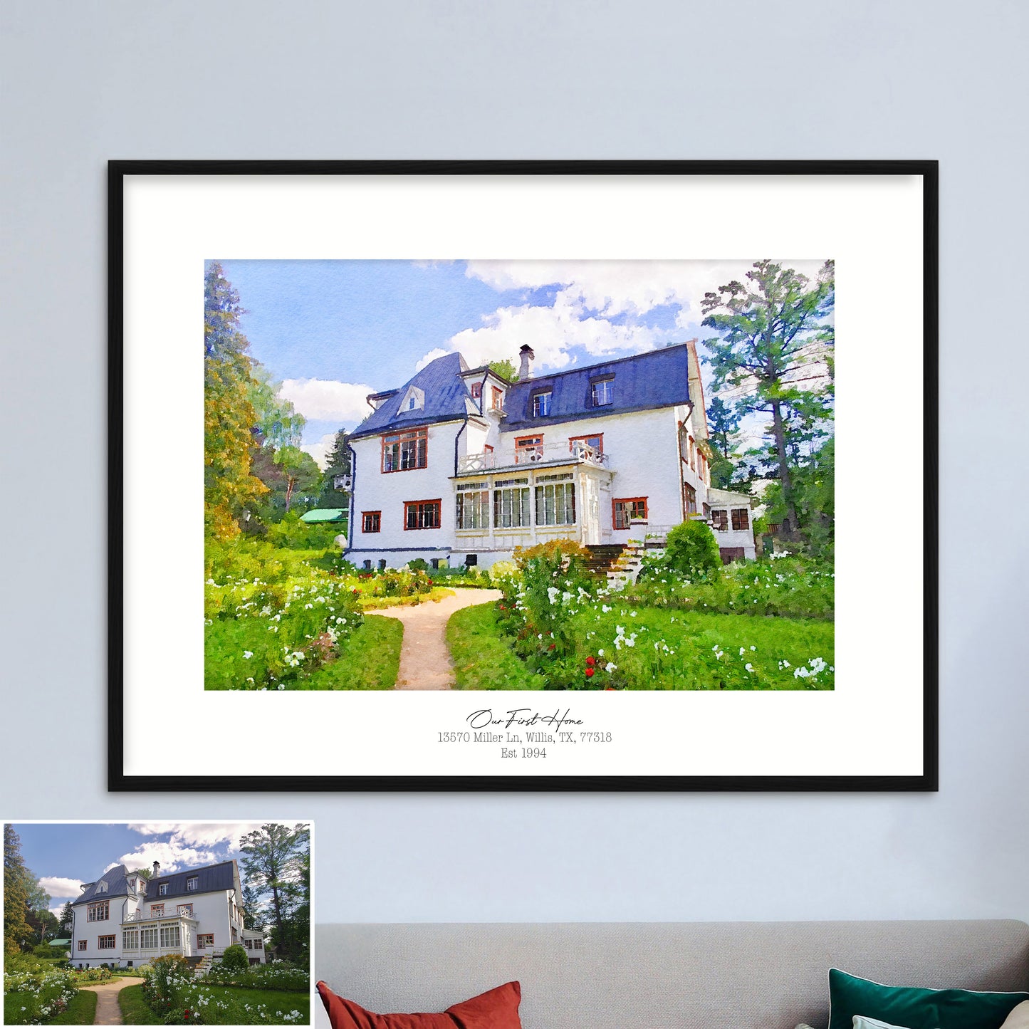 Watercolor House Portrait