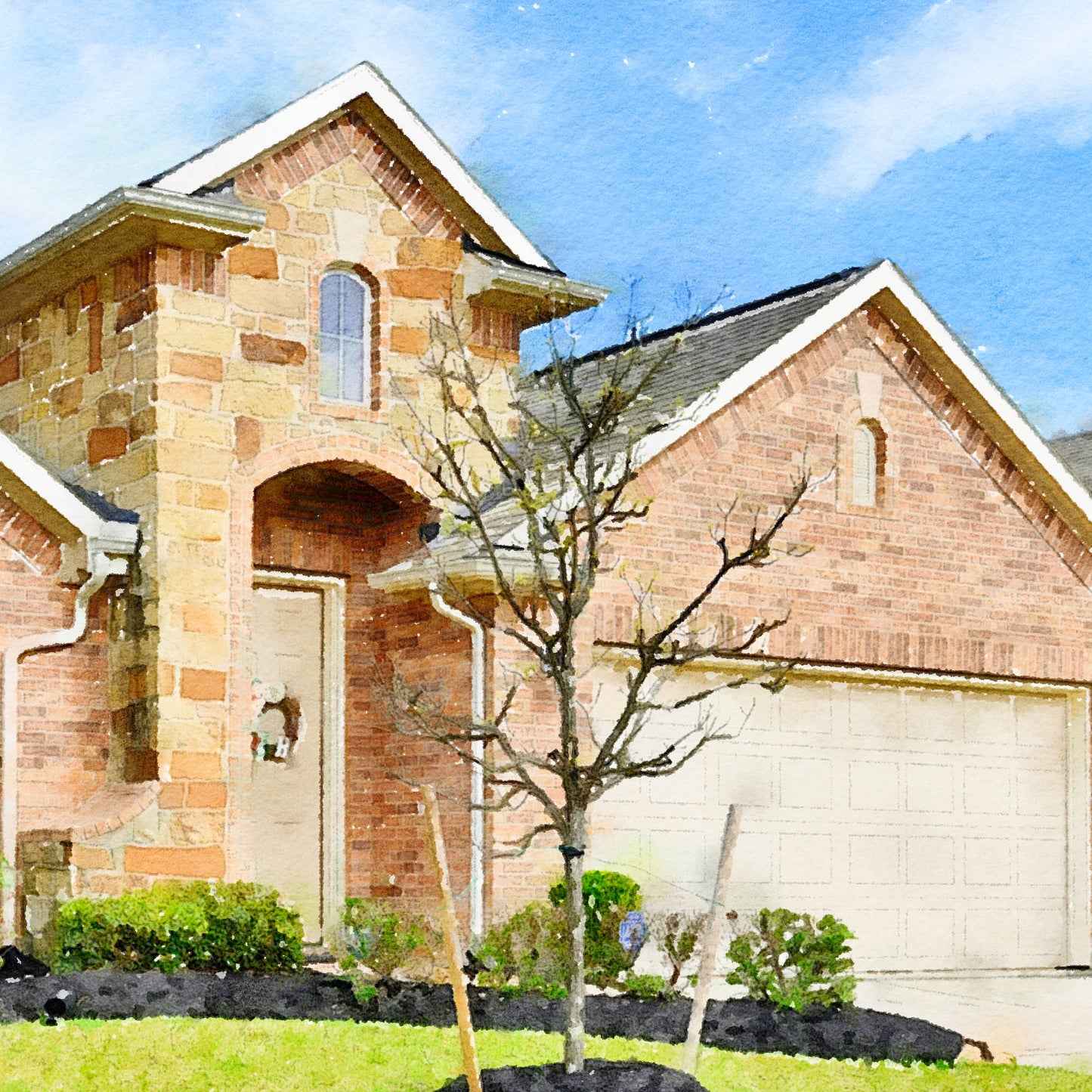 Watercolor House Portrait