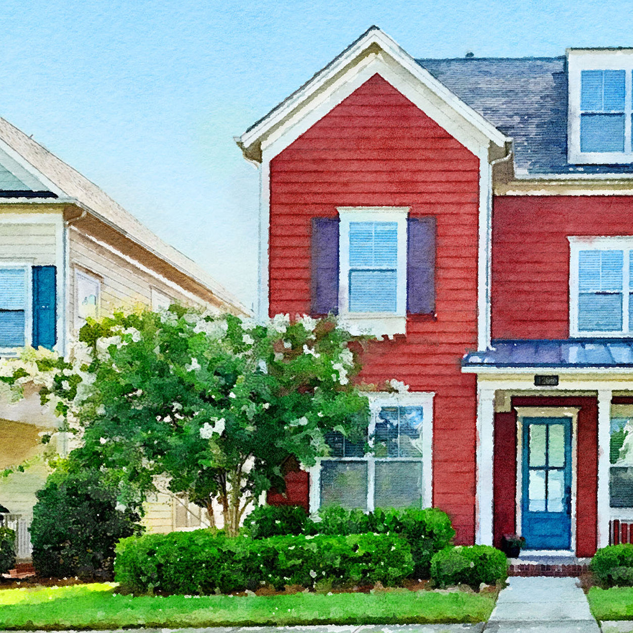 Watercolor House Portrait