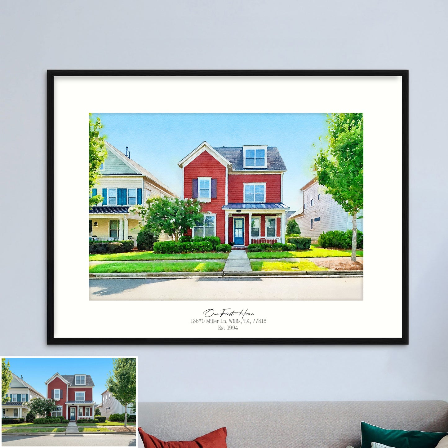 Watercolor House Portrait