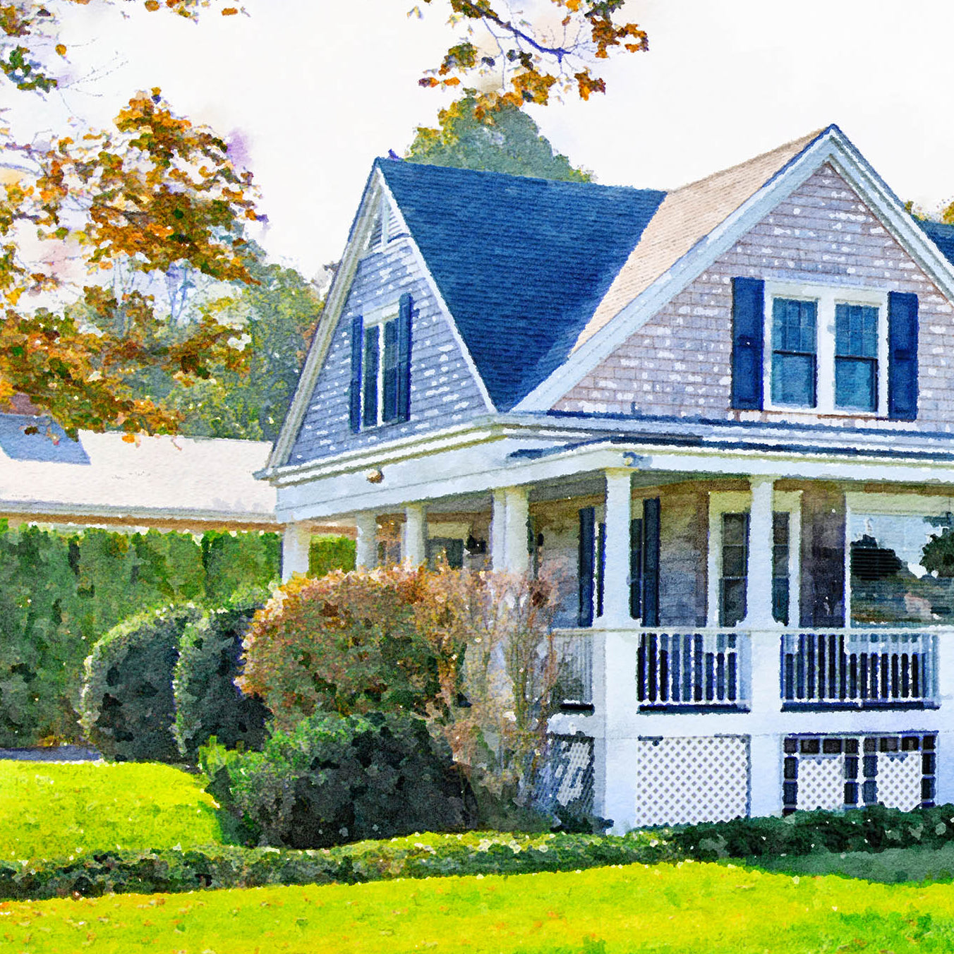 Watercolor House Portrait