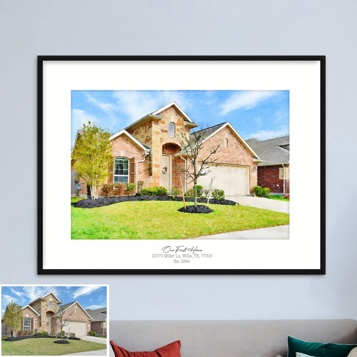 Watercolor House Portrait